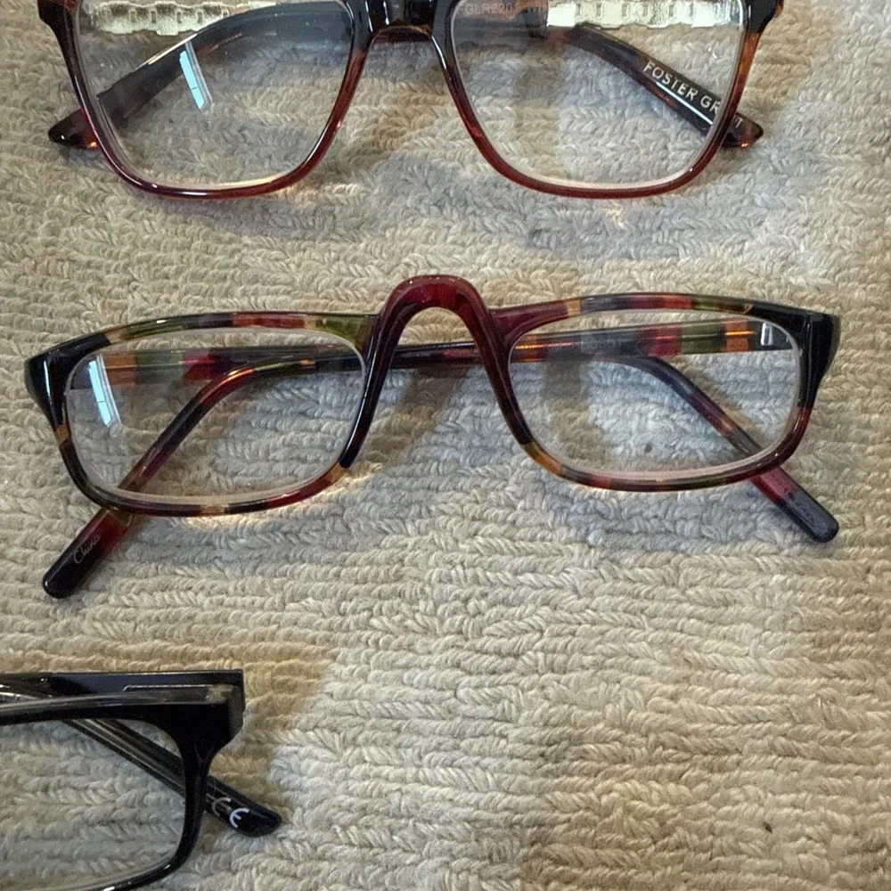 LOT of 7 Foster Grant Designer Eyeglasses Frames Only Eyewear- Variety of Styles